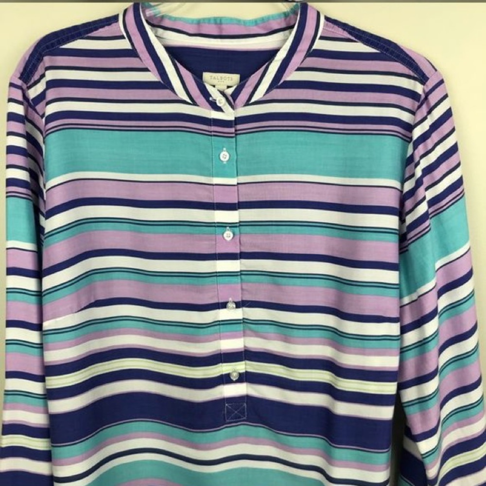 Butttery Soft Talbot's Striped Blouse S EUC
